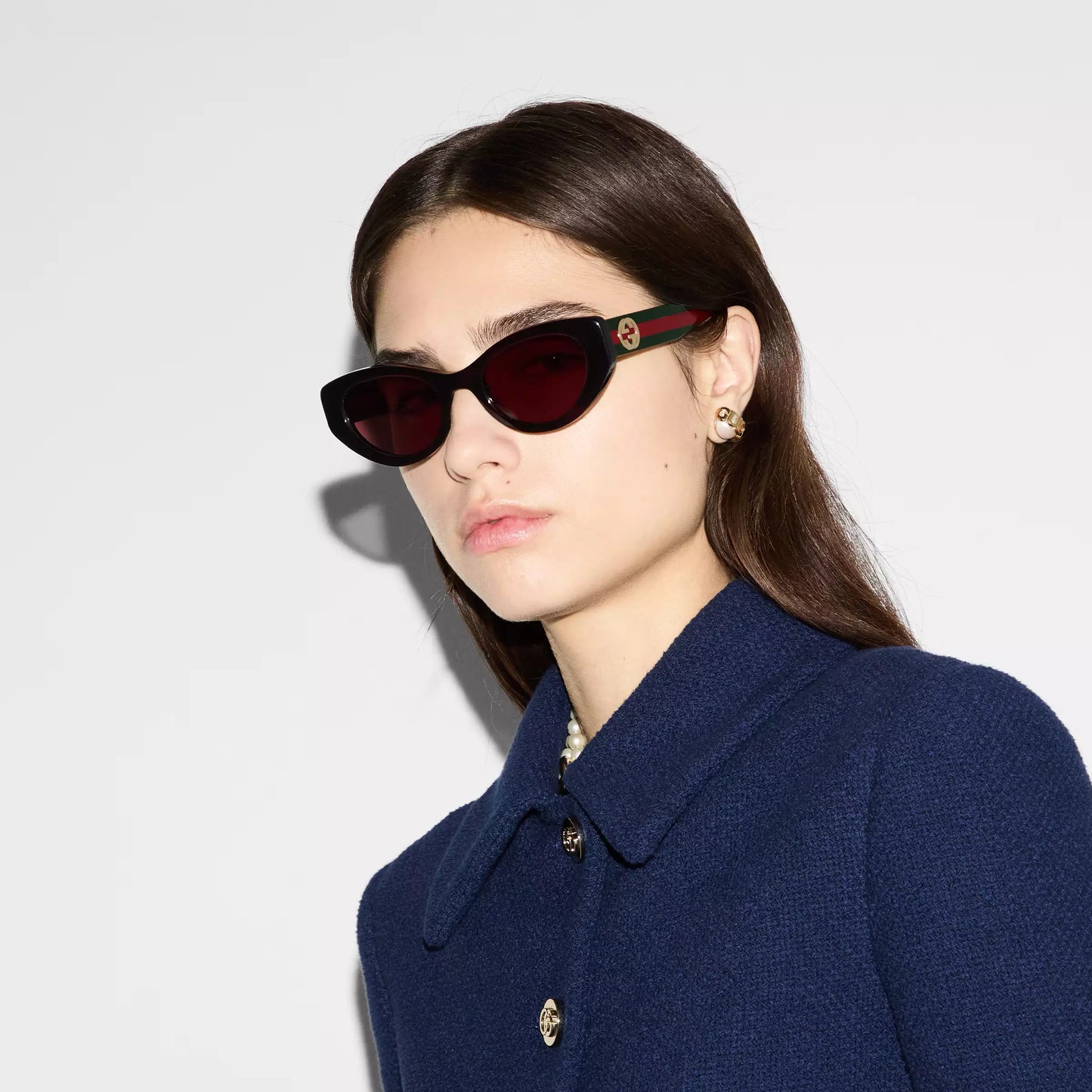 Gucci Cat-eye frame sunglasses • Brown
