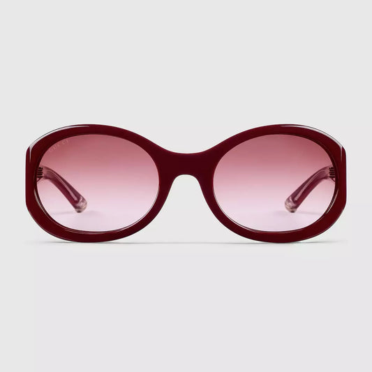 Gucci Round frame sunglasses • Rosso ancora red