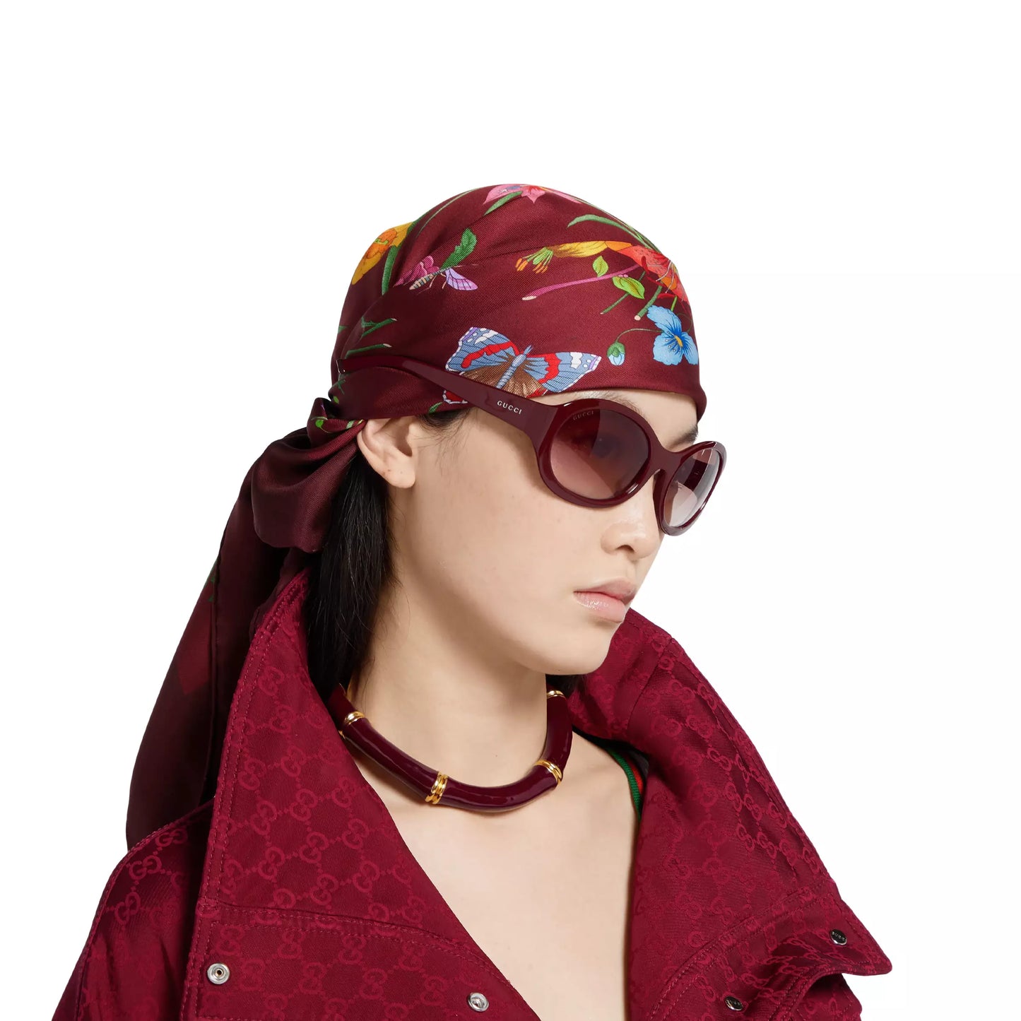 Gucci Round frame sunglasses • Rosso ancora red