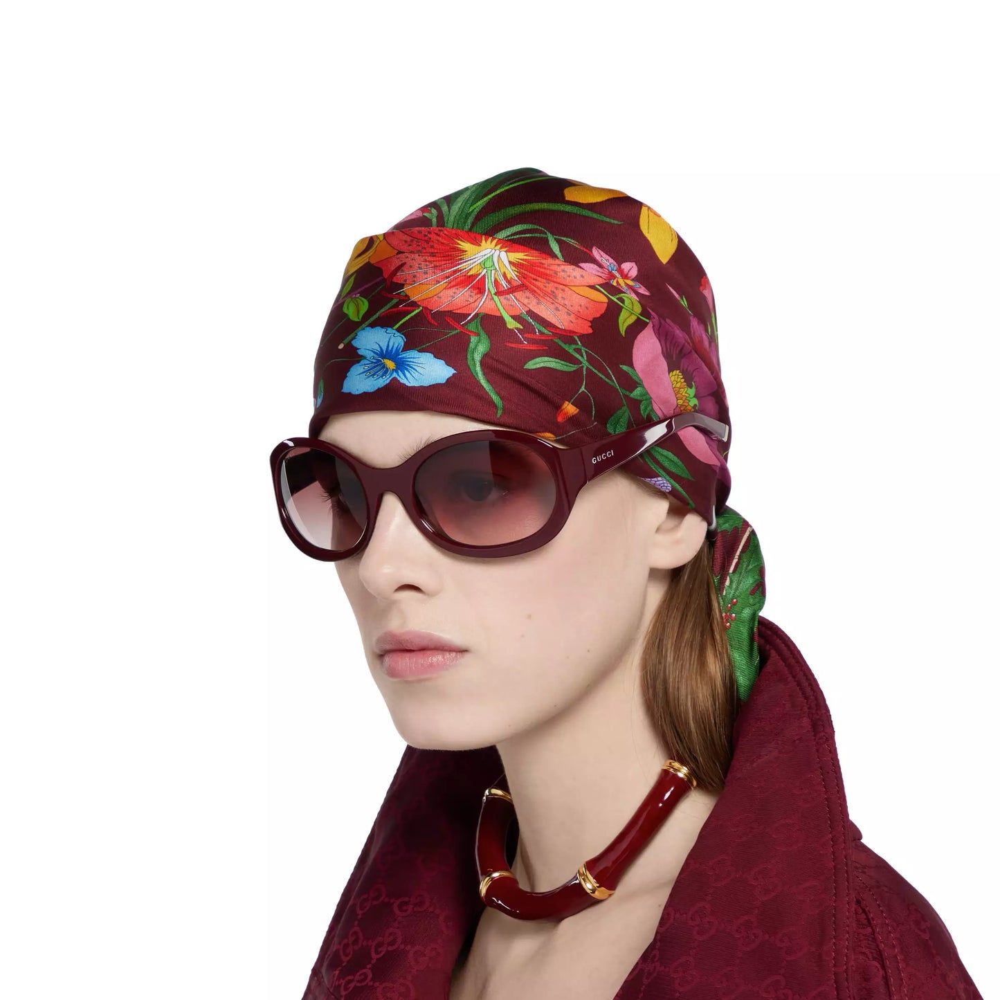 Gucci Round frame sunglasses • Rosso ancora red