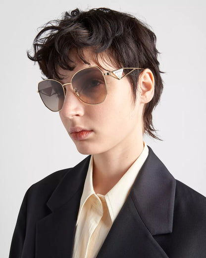 Prada Sunglasses • Gradient Anthracite Gray To Cammeo Beige Lenses
